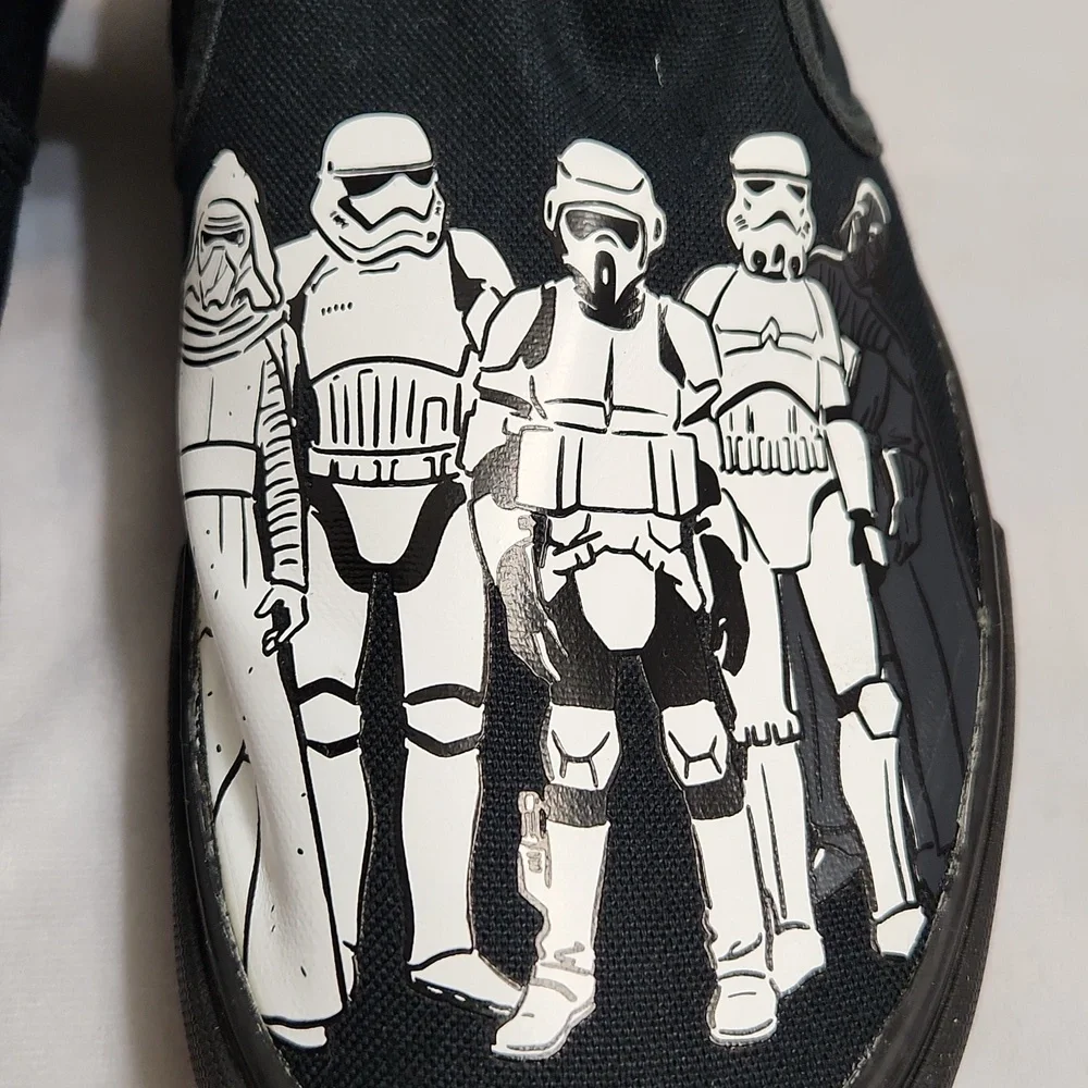Adidas X Star Wars Court Rallye Black White Canvas Slip-On Sneakers (M Size 11)